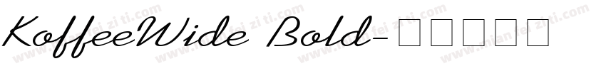 KoffeeWide Bold字体转换